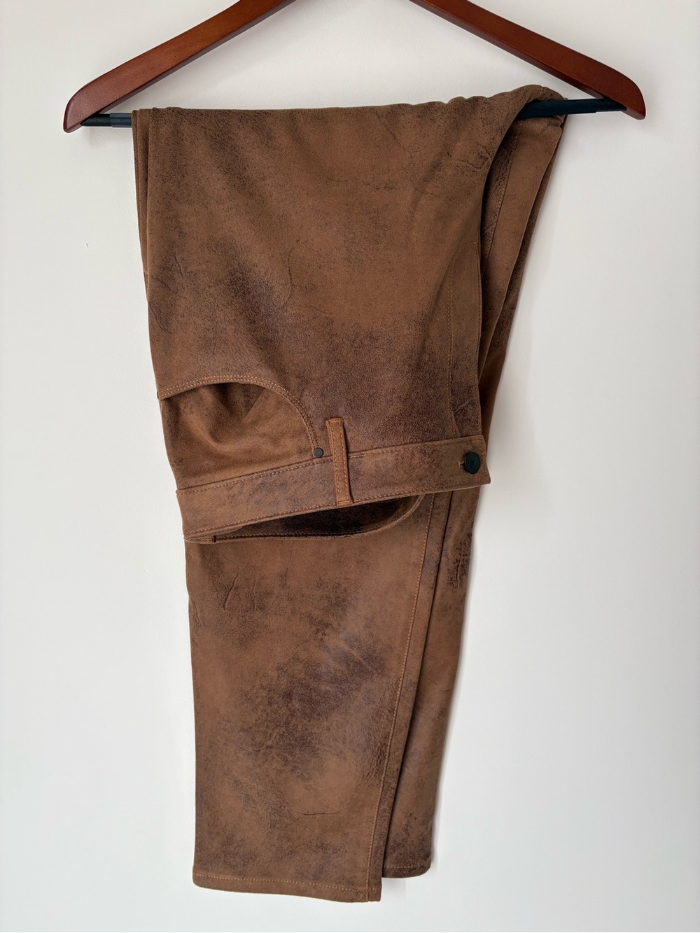 Chico's Faux Leather pants in Distressed Brown